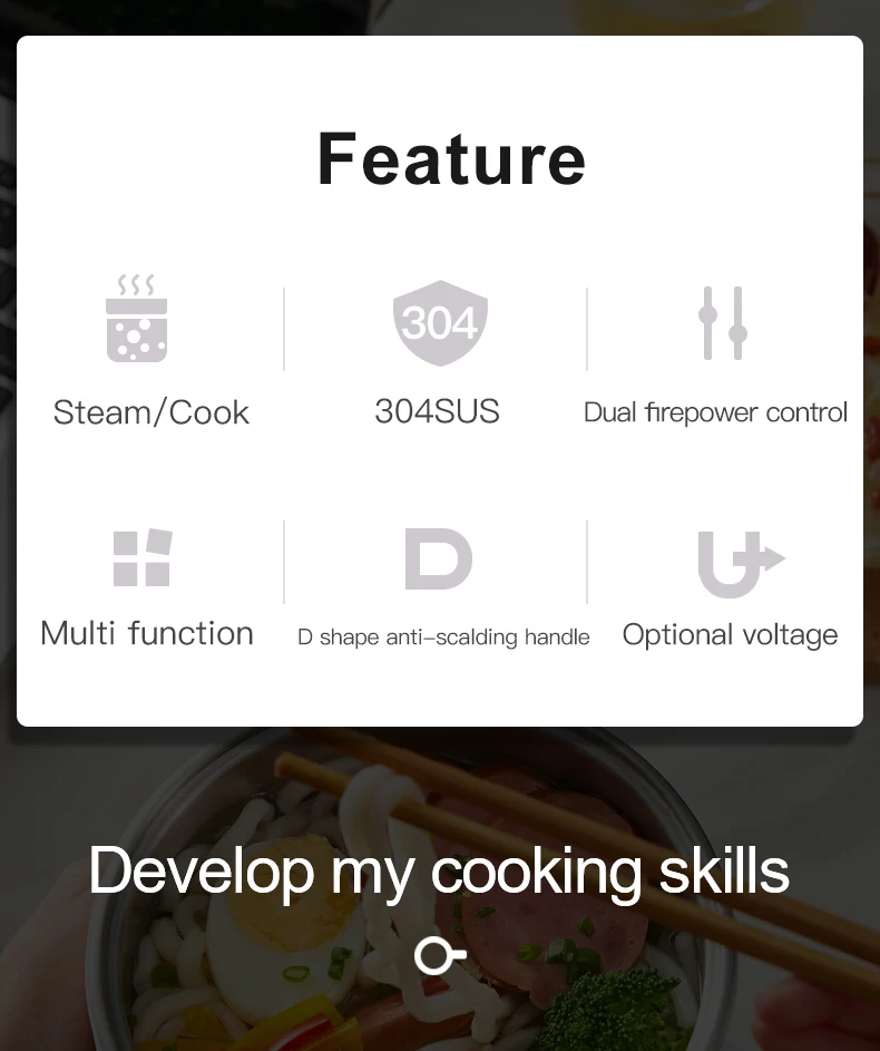 Small Kitchen Appliances National Electric Mini Cooking Pot and Travel Stove Frying Pan