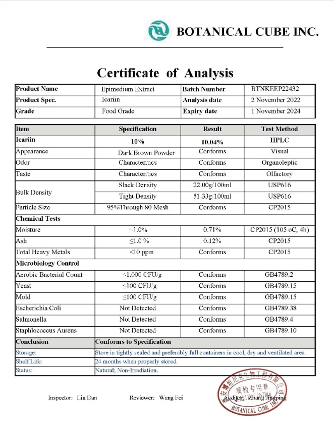 100 Pure Natural Epimedium Extract Icariin 40% Halal Epimedium Leaf Extract Epimedium Extract