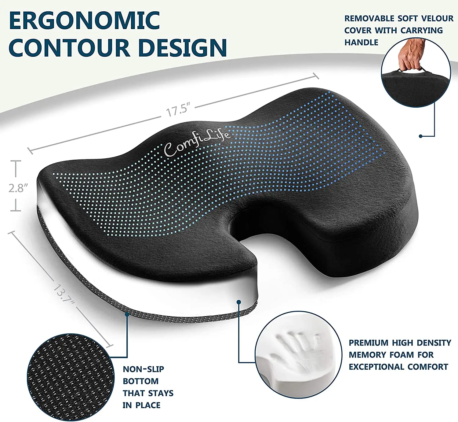 Ортопедическое удобное автомобильное кресло с эффектом памяти