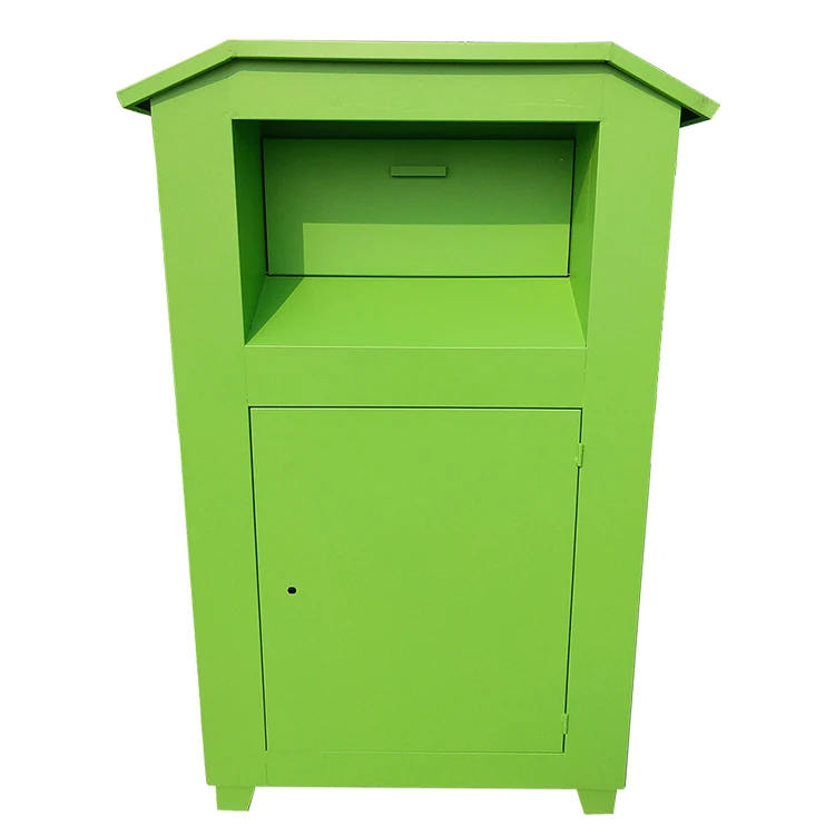 OEM metal fabrication metal powder coating spray post box clothing donations