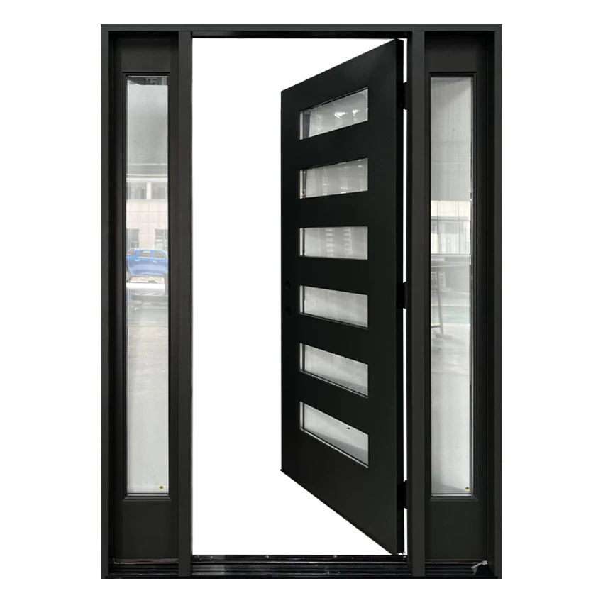 Best Price Waterproof Finished Exterior double doors Fiberglass Entry Door Front Main Door Design with Frame
