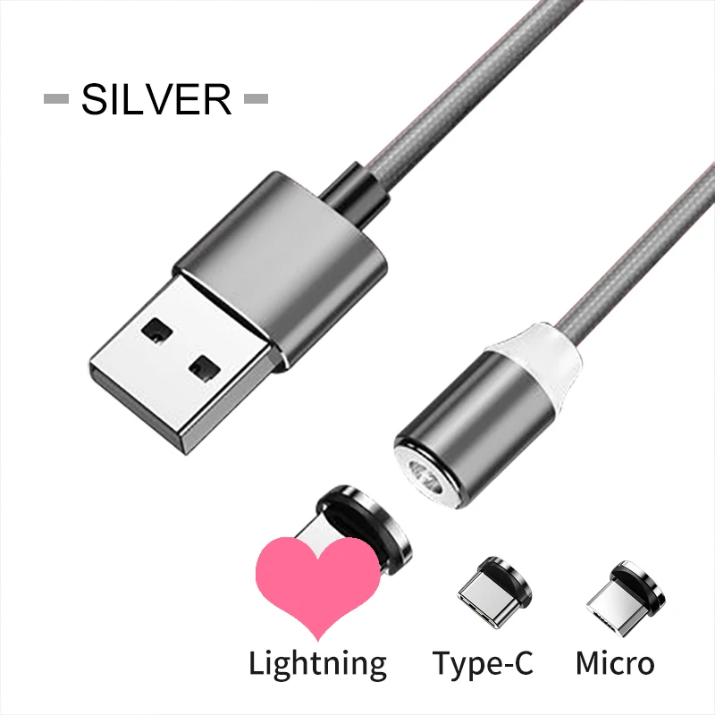Magnetic Cable 3 in 1 charging cable fast charging factory price nylon braid magnetic usb cable
