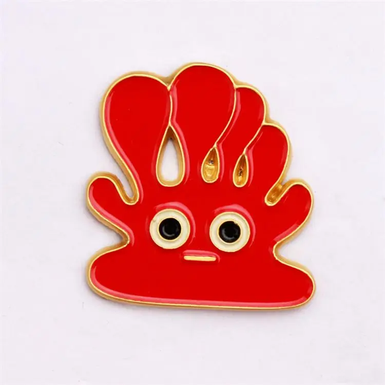 Factory custom high quality  plating gold  animal cute cartoon metal badges logo soft lapel enamel lapel pin with backing card