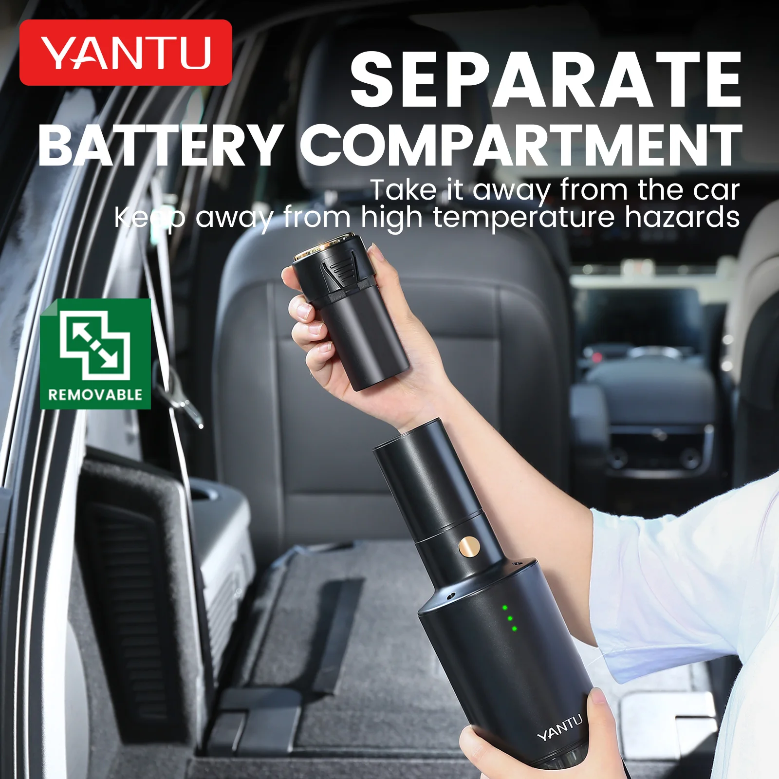Беспроводной автомобильный пылесос YANTU V31 7000 па 12 В портативный с