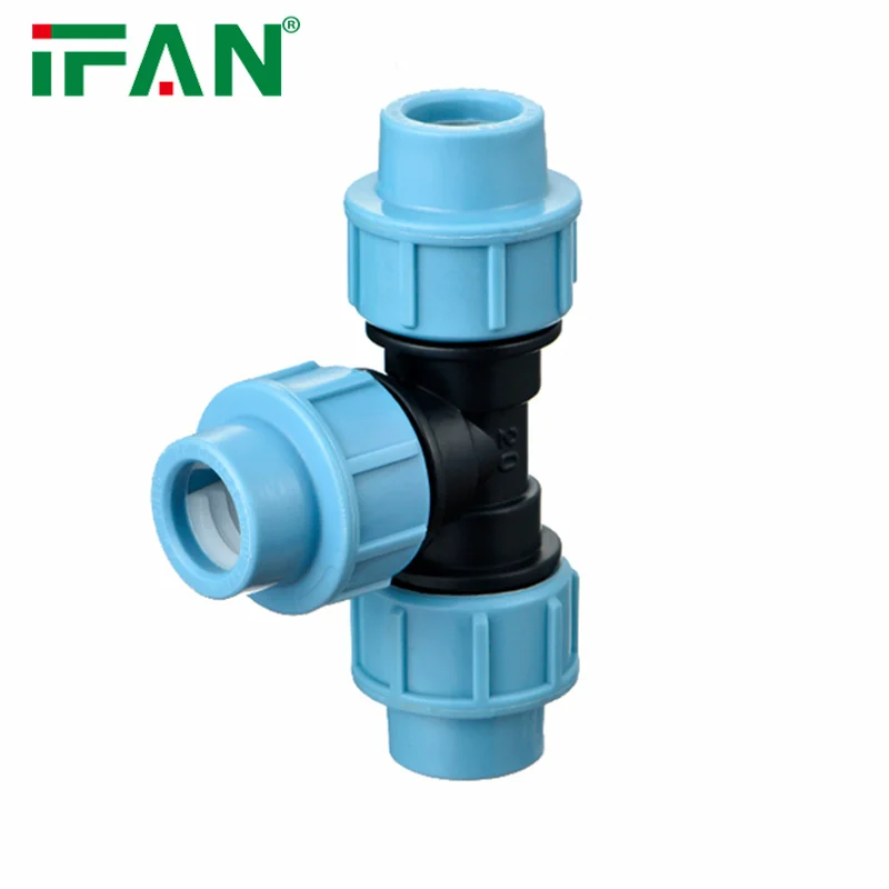 Water Supply Pp Compression Female Tee Compression Irrigation Hdpe Pipe Fittings