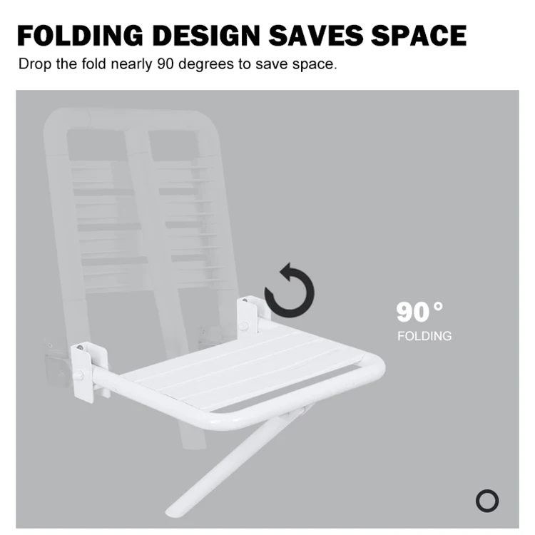 Bathroom Accessories Wall Mount Shower Stool Elderly Disabled Folding Shower Seat Shower Chair
