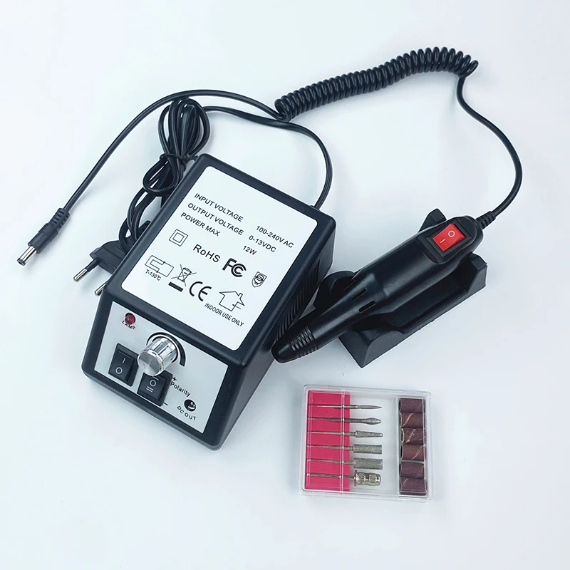 Nail Drill Electric Apparatus for Manicure with Milling Cutters Drill Bits Set Gel Cuticle Remover Pedicure Machine Nail Plastic
