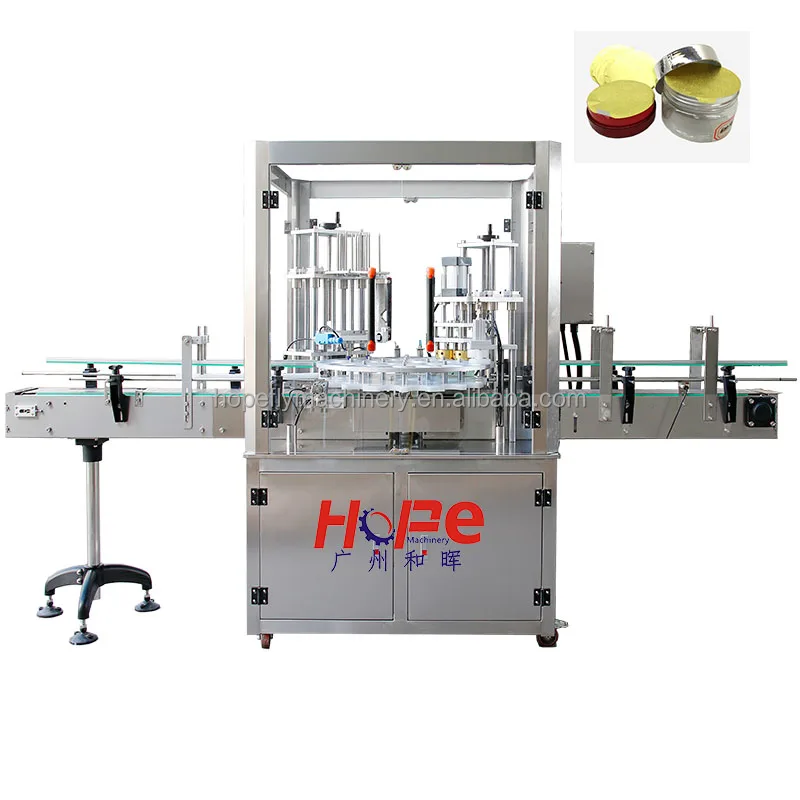 Automatic rotary aluminum foil bottle heat sealing machine PET PVC transparent film plastic cup heat sealer