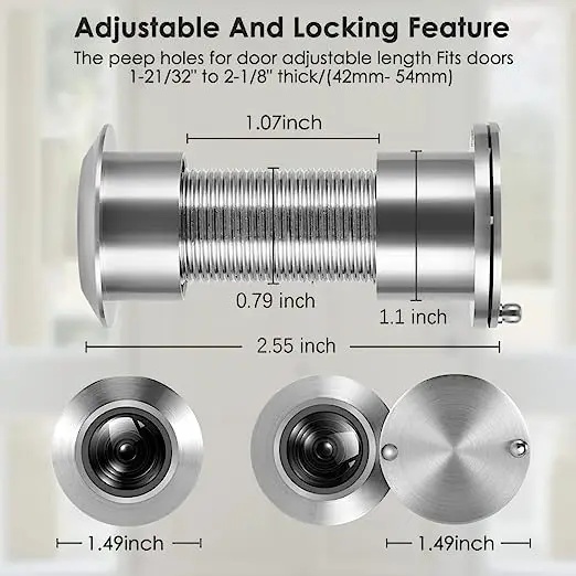 Peep Holes For Door, High-Quality Door Peephole, Peephole With Mental Cover