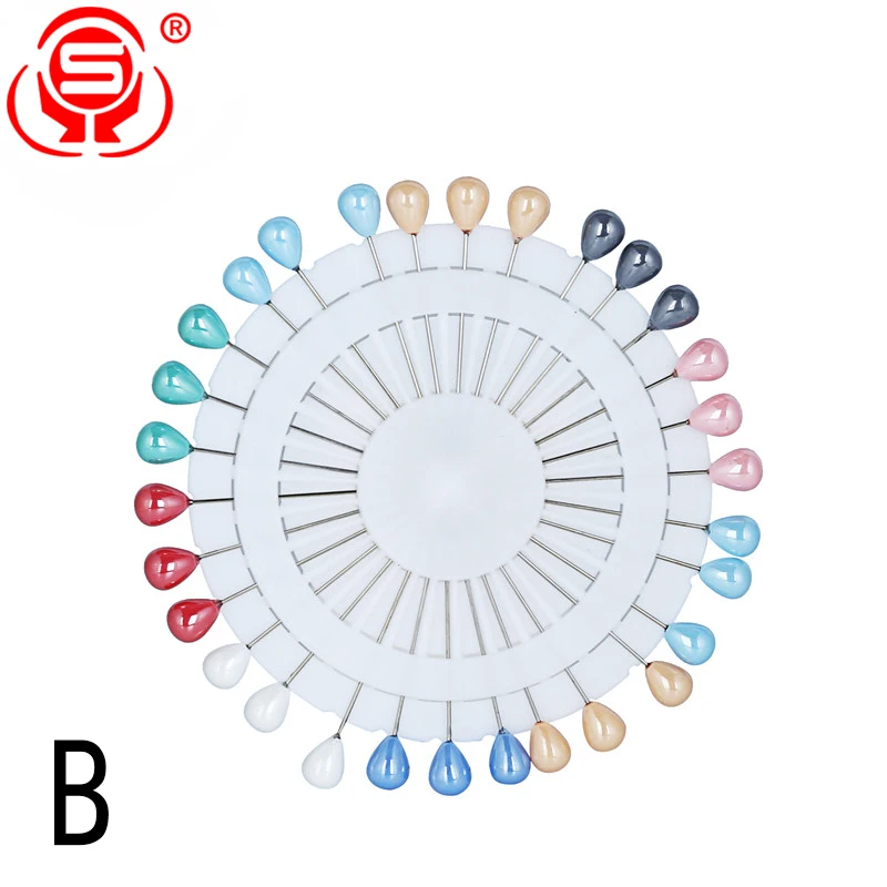 
Decorative Pearl Ball Head Hijab Pins Colorful Shiny Ball Head Pearl Push Pins for Hijab Garment decorations 