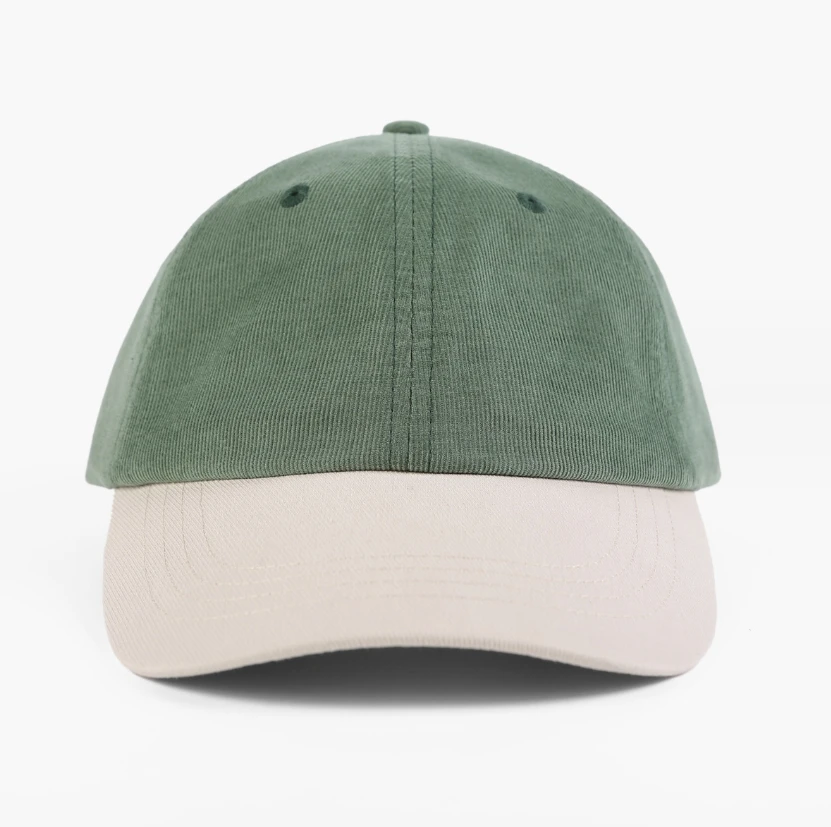 High Quality Two Tone Color Cotton Adjustable Dad Hat Unstructured Plain Sport Caps 6 Panels Corduroy Baseball Hats for Unisex