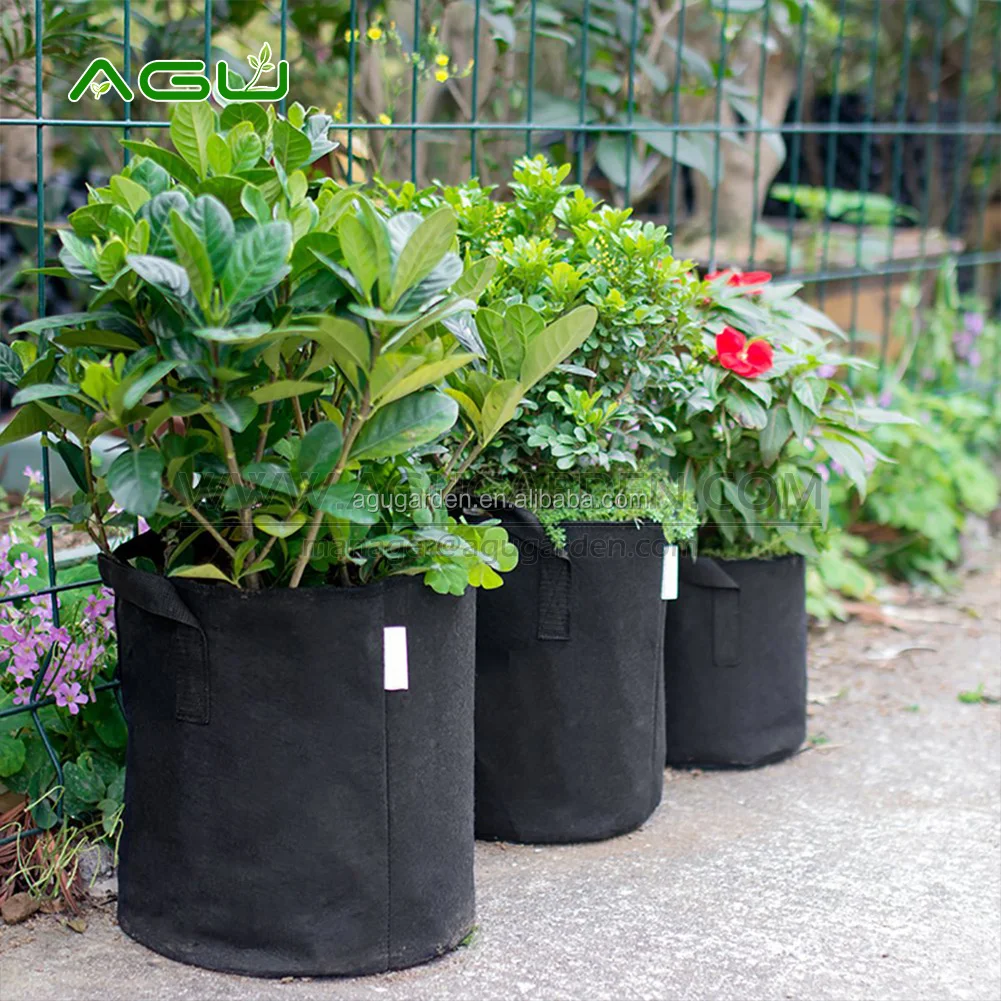 Heavy Duty Thickened Nonwoven Aeration Fabric Pots Custom Plant Grow Bag for Gardening 5 Gallon Biodegradable Nursery Bags