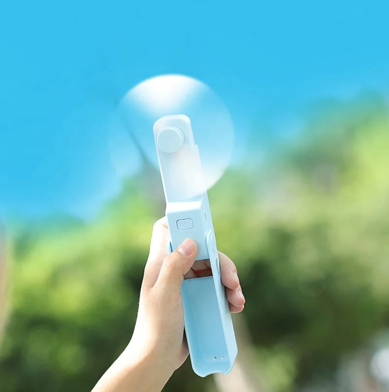 2023 New Handheld Battery Operated outdoor Rechargeable Mini USB Desk Fan for Summer Gifts