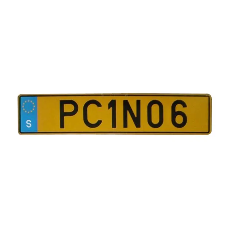 
EU Black Border Blank Double Layer serial license number plate 