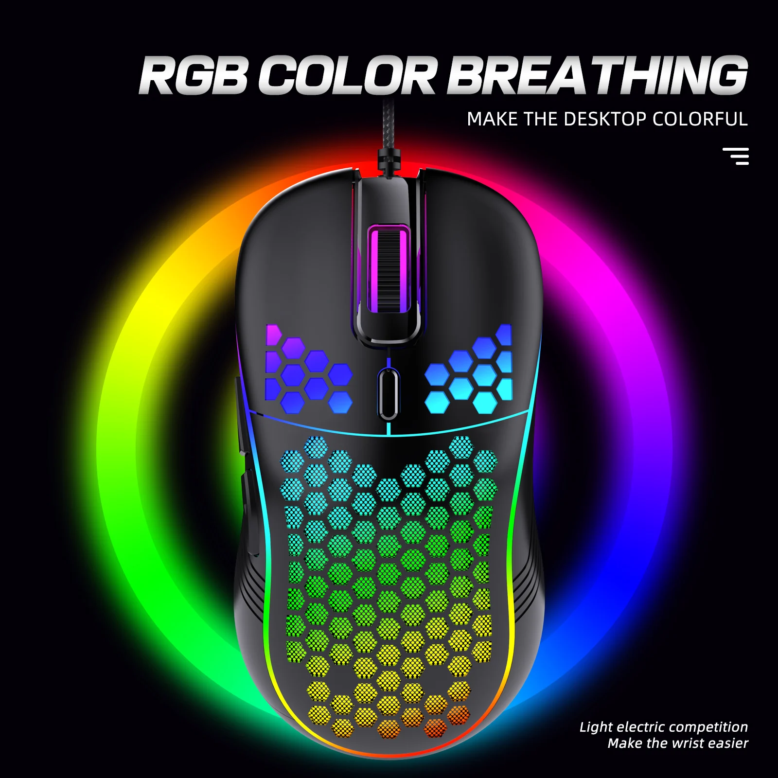 Top Selling mouse Computer Accessories Lightweight Honeycomb Gamer Programable USB Wired Gaming Mouse