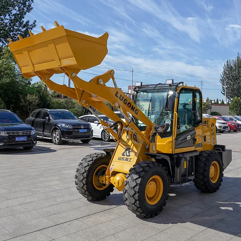 LUGONG T916 New Design 0.6 ton Small mini Wheel Loader With Standard Bucket For Sale with cabin