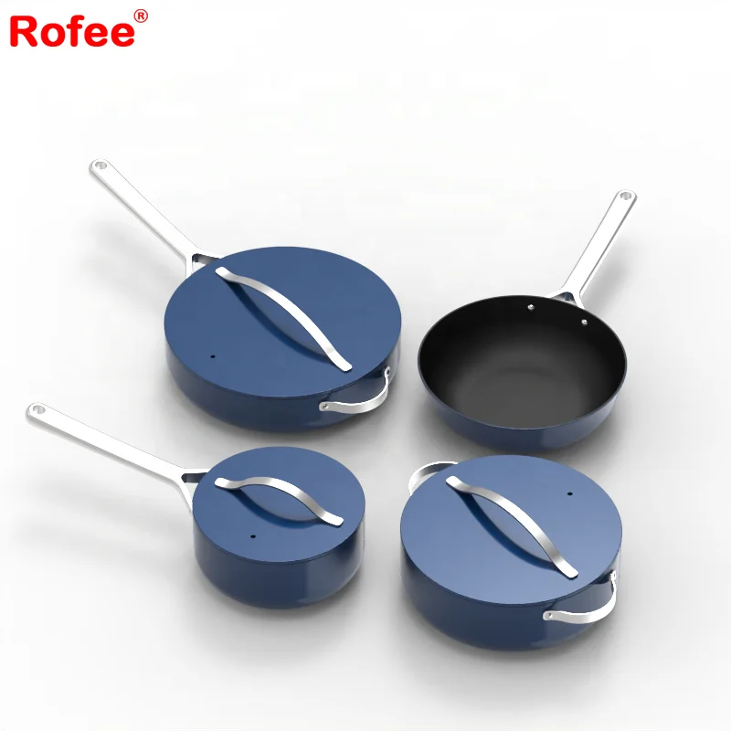 New design fry pan sauce pot wok casserole cookware set with aluminum lid