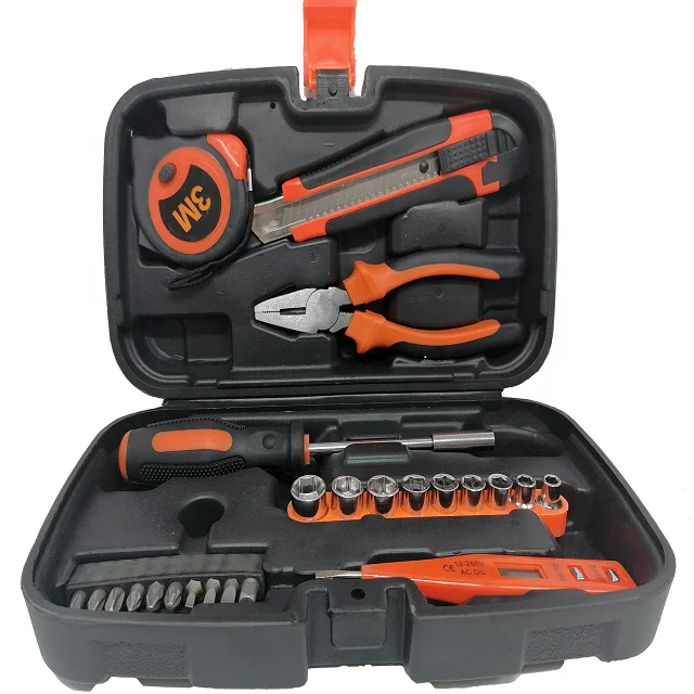 Factory Supply 7 Pcs Multi-function Household Function Home Repair Hardware Hand Portable Tool Kit Set