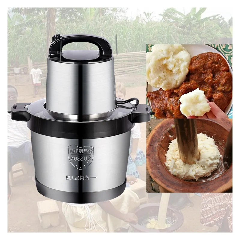  Delivery Fast 6L 1500W FuFu Pounding Machine Electric meat grinder for