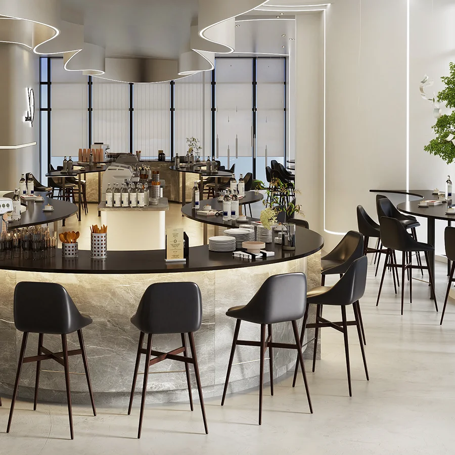 Commercial Barstool Luxury Nordic Design Contemporary Ash Wooden Bar Chair Bar Stool Sillas De Bar