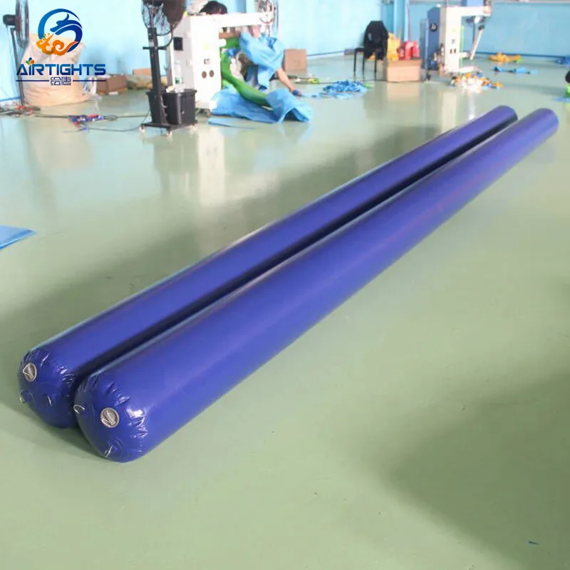 6m long X 0.3m diameter big inflatable water tube buoy