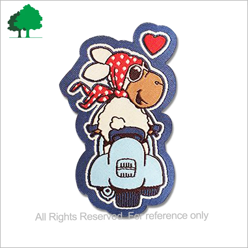 Cutomization Iron-on Backing woven Machine Embroidery For Motorcycle For Rider