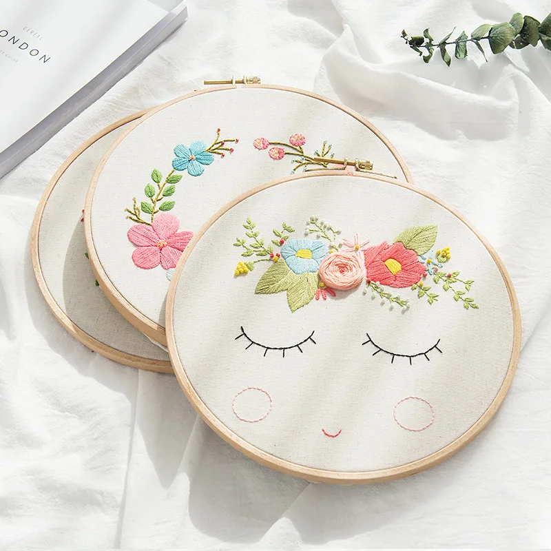 
Wholesale Traditional Chinese Handicraft Art Embroidery Kit DIY 20*20cm Flower Pattern Hand Embroidery Kit For Beginner 
