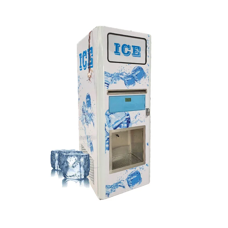 Customized Coin Banknote Operated 140-450Kg Per Day Ice Cube Making And Vending Machine