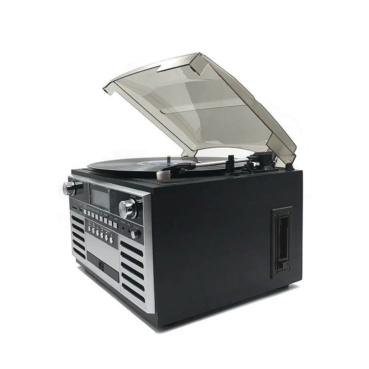 Hot Selling Factory Price Portable Vintage Multifunction Retro Bluetooth LP Music Vinyl Record Turntable Player