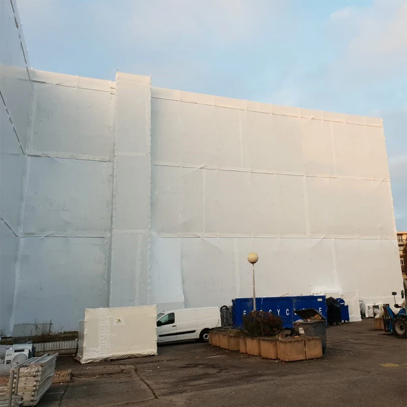 Factory directly biodegradable green pe  shrink film shrink wrap for construction buildings 12m 14m with best price