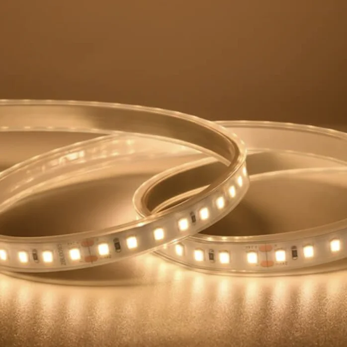 2835 silica gel High lens glue Single-head power supply 15M without step-down High-gloss copper bracket 25/70 copper