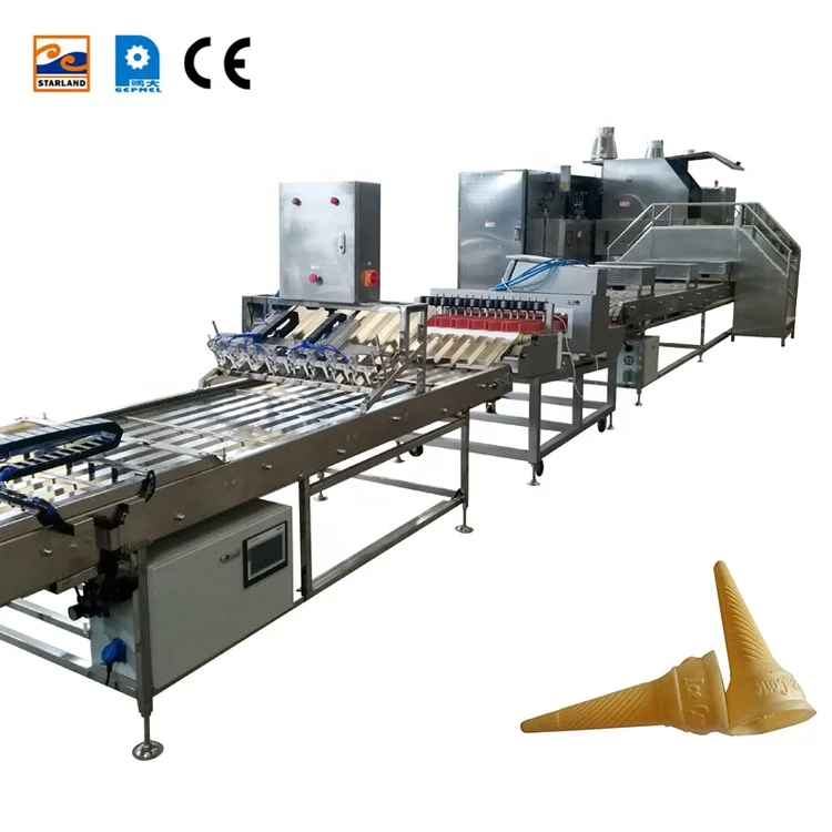 Specialist Manufacturers Automatic Ice Cream Waffle Cone Maker Making Machine Sugar Wafer Cone Baking Forming Machines