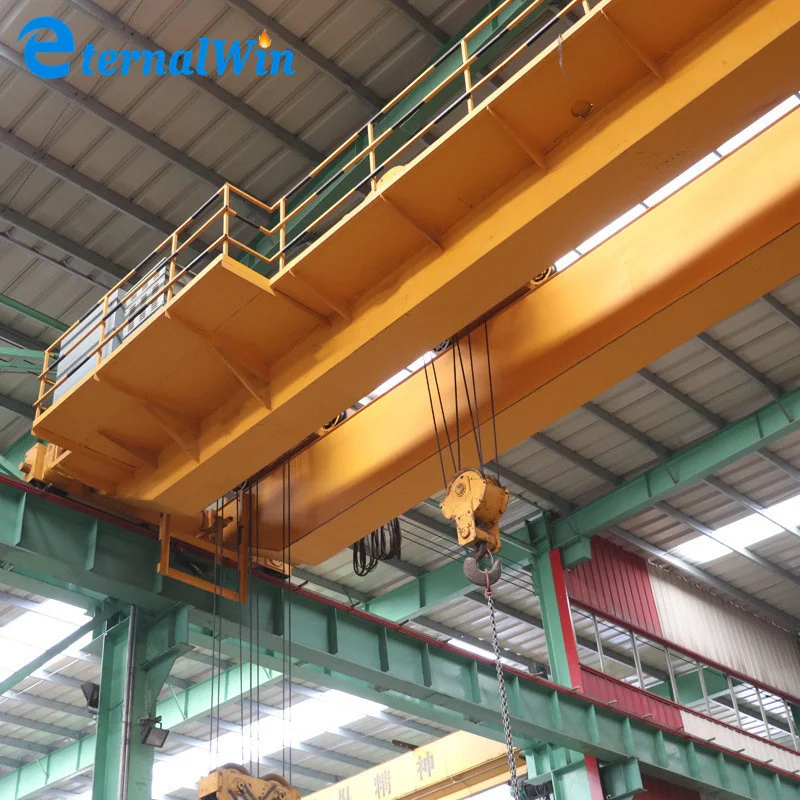 Lh winch trolley double girders overhead crane with electromagnetic chuck 25ton 30ton price