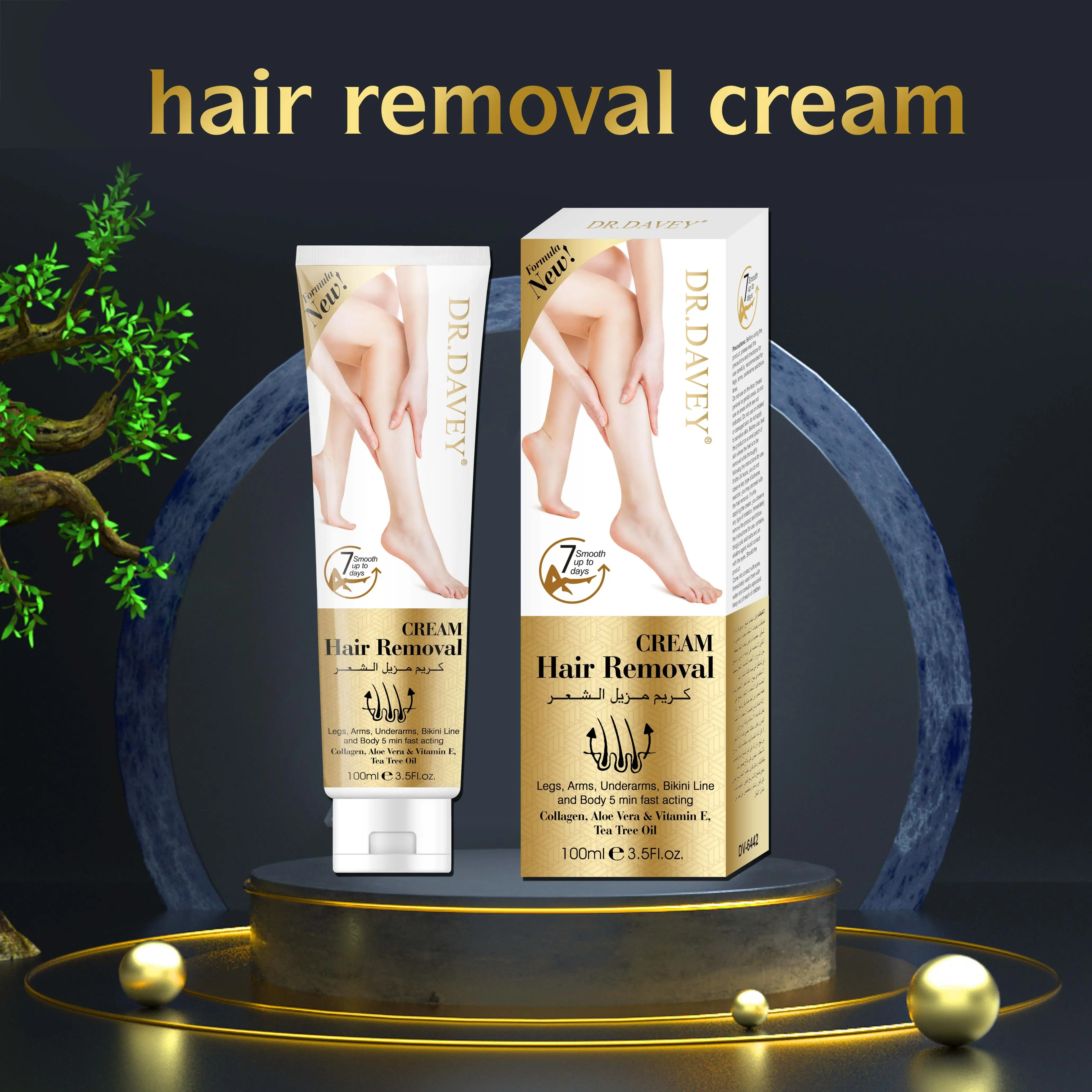 DR.DAVEY горячая распродажа безболезненная личная гигиена несколько минут удаления волос крем для мужчин и женщин Белый OEM