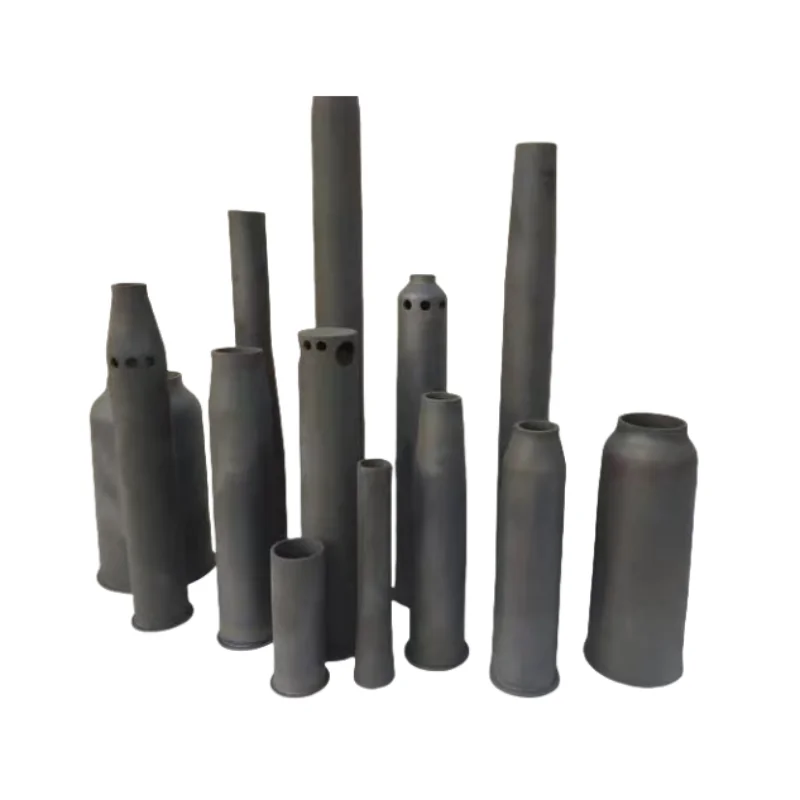 metal foundry customized refractory material ceramic sintered silicon carbide burner nozzles flame tube sleeve for furnace