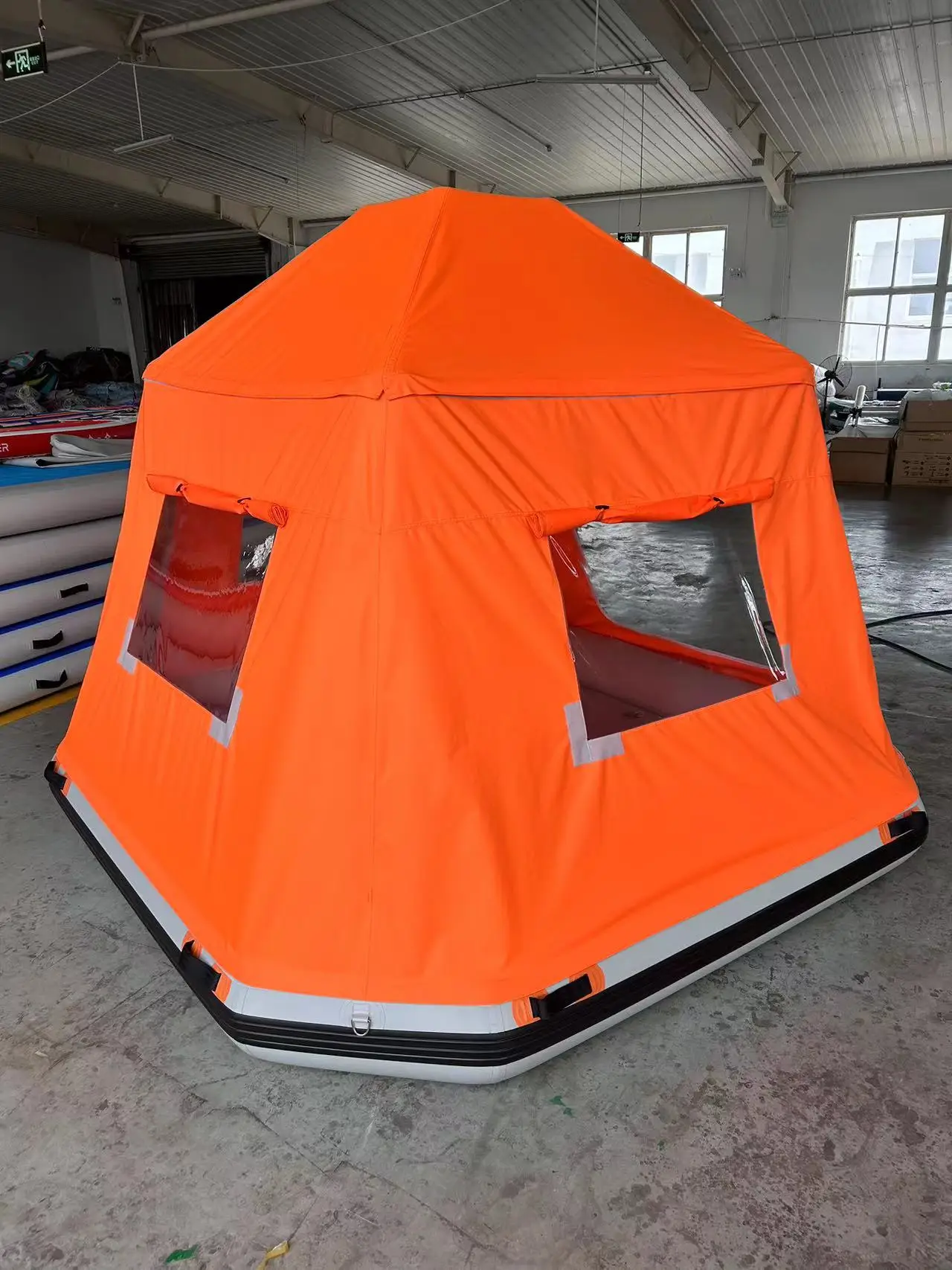 Water Park Inflatable House Boat Outdoor Floating Boat Camping Raft Tent Swimming Pool Dock For Lakes