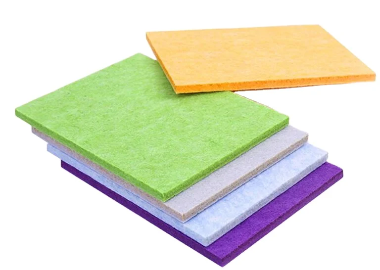 Manufacturers Acoustic Panels Felt Board Sound Fabric Polyester Wall Cladding Covering Soundproofing Fiber Sheet Soundproof