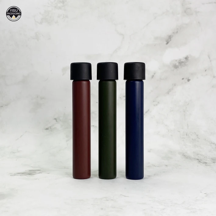 Custom 116Mm 125Mm King Size Pre Packaging Rolled Tube With Logo Glass Tube Child Proof Glass Vials With Cr Lids