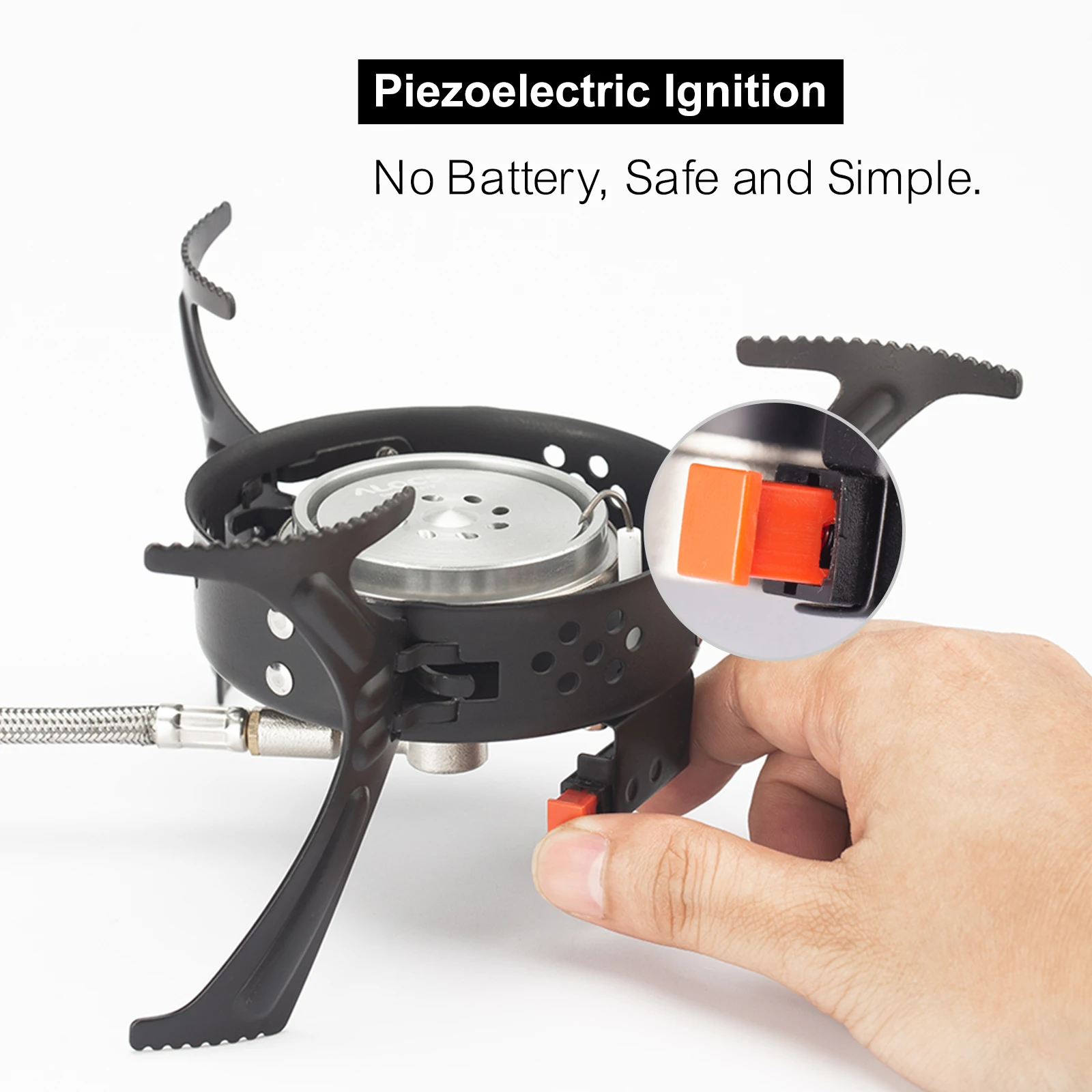 Kingpool Stainless Steel Mini Single Burner Camping Butane Gas Cooker Portable Outdoor Travel Picnic BBQ Gas Stove