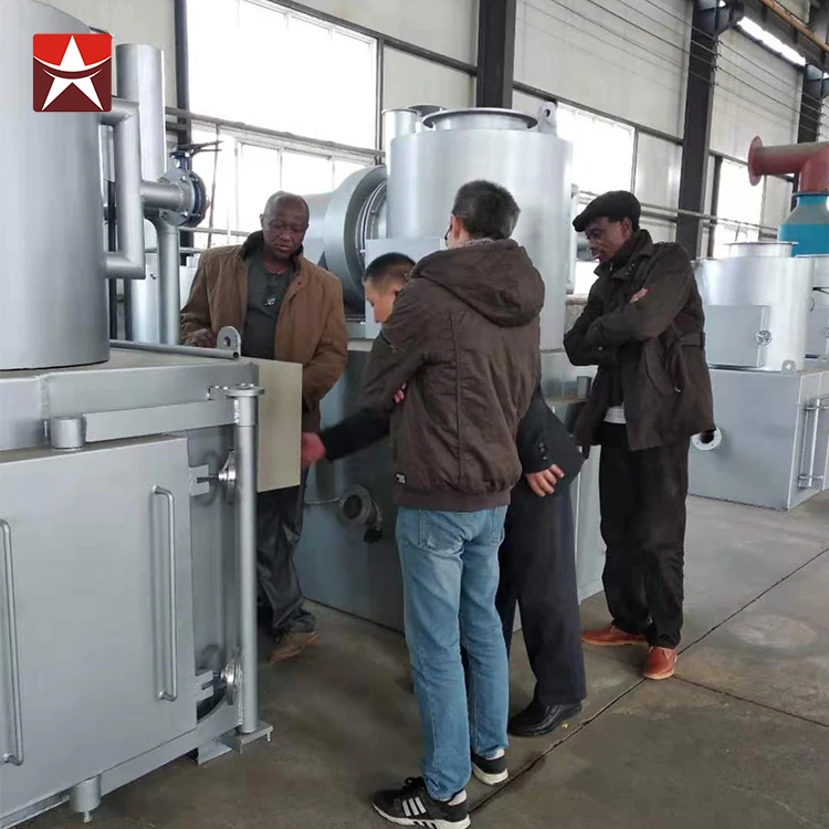 500kg lpg diesel natural gas fired general waste incinerator with filter