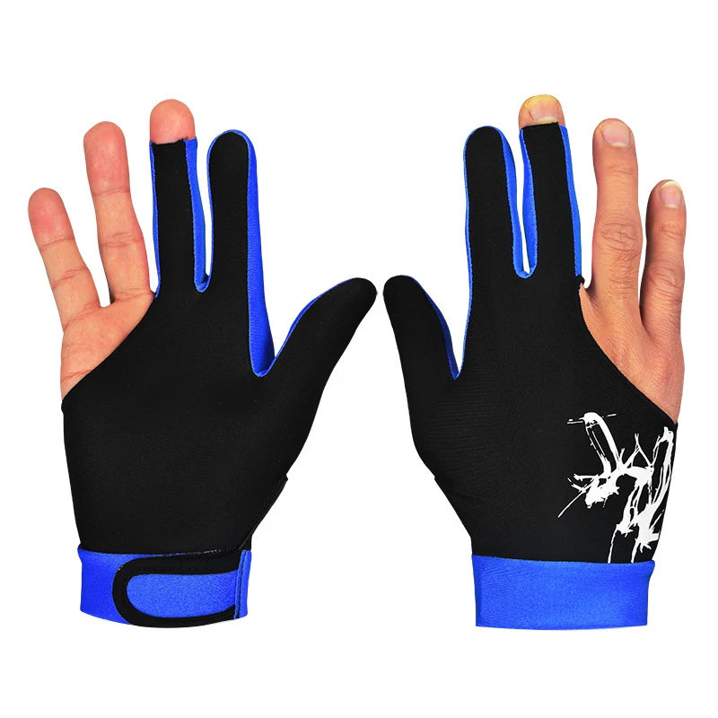 Factory direct sales custom billiards three-fingered gloves snooker gloves billiard glovesbilliard gloves