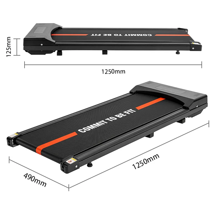 Walking Pad Portable Treadmill with Remote Control LED Display Quiet Walking Jogging Machine for Office Home Use