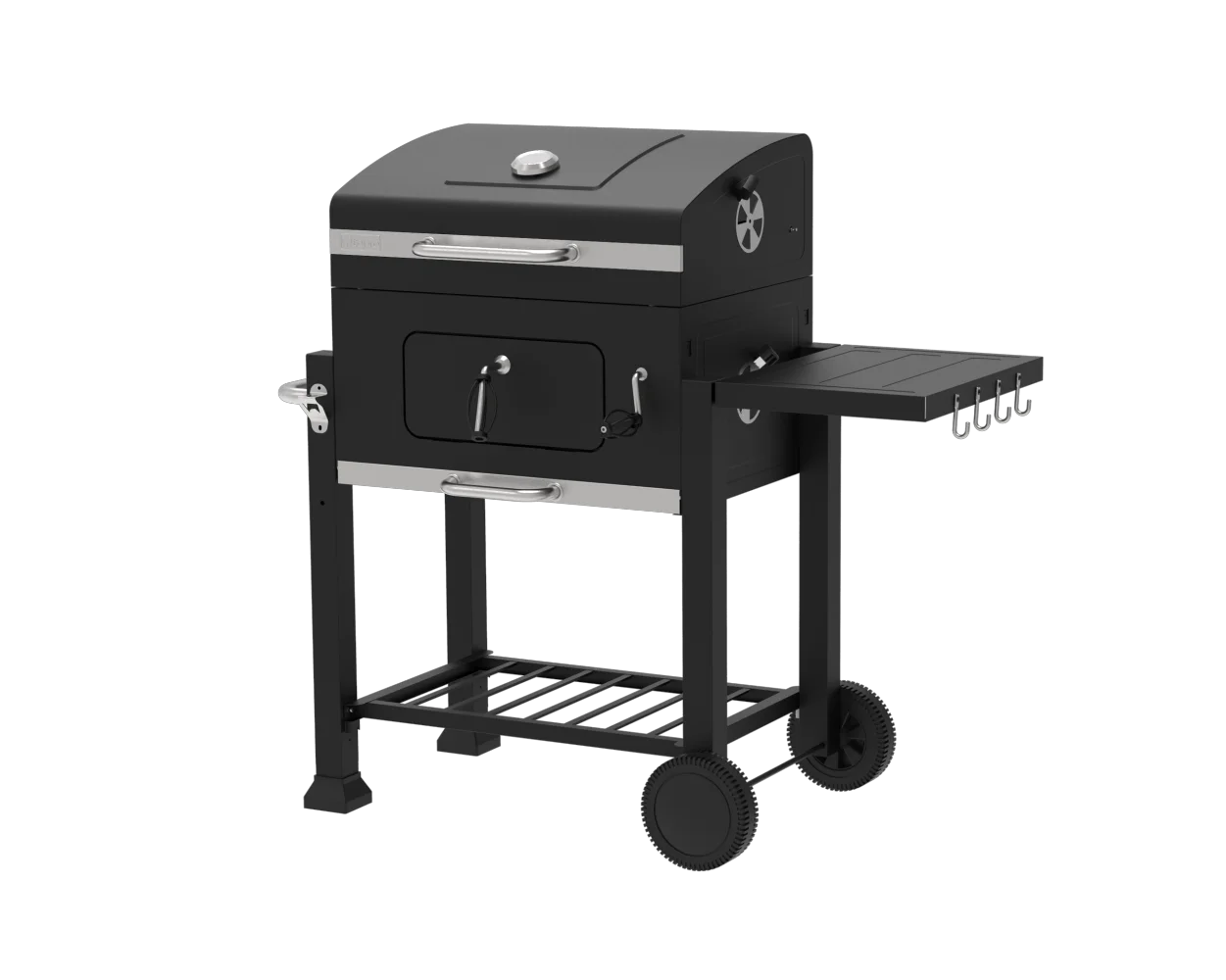 Large storing plancha smoker grill trolley food cart griddle charcoal bbq grill