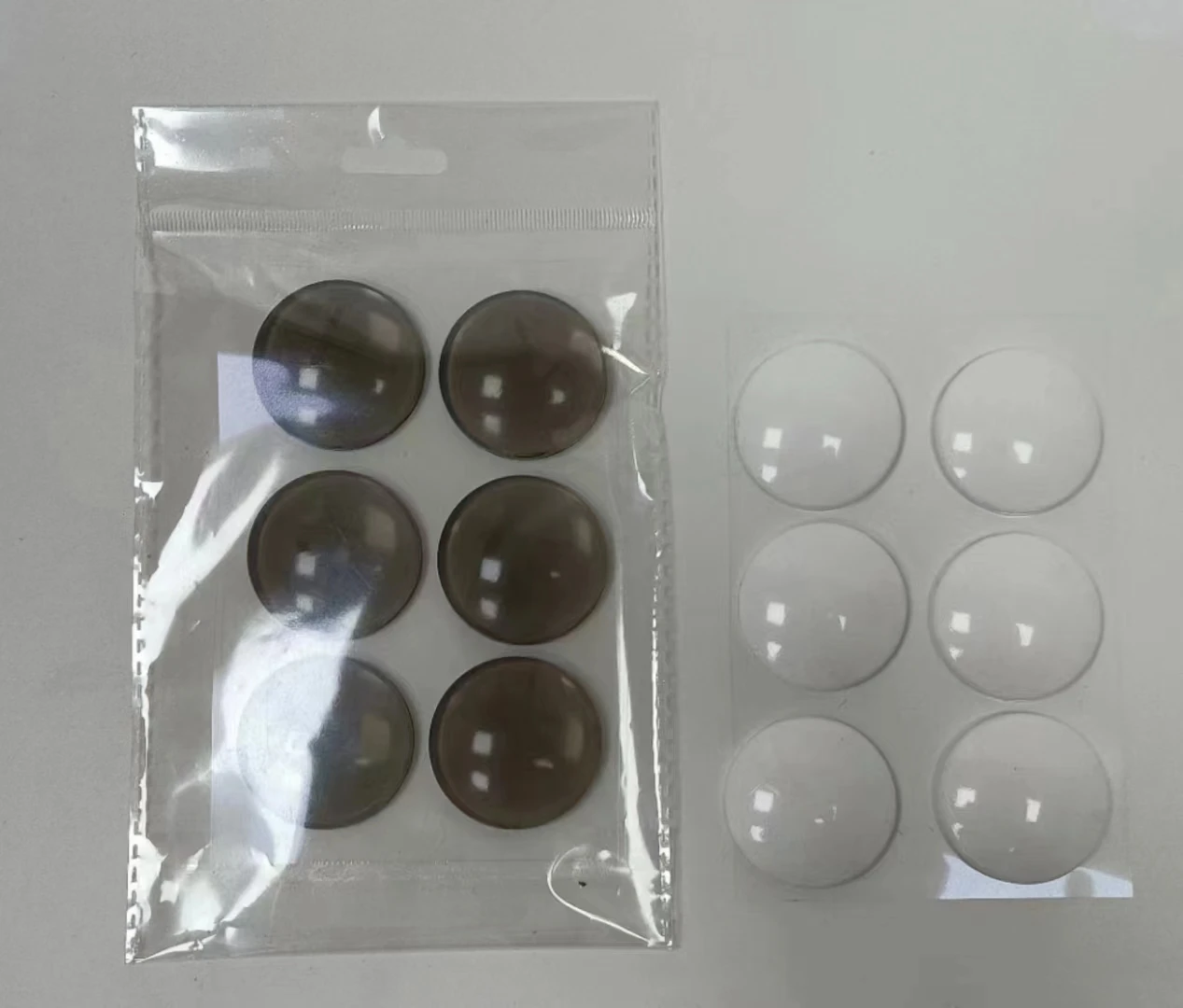 Clear Soft Silicone Wall Protector Self-adhesiver Door Handle Bumper Protective Plug Non-Slip Round Doors Stop Muffler