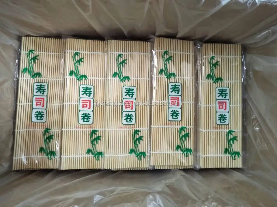 High-quality Green skin Bamboo Sushi Rolling Mat for food