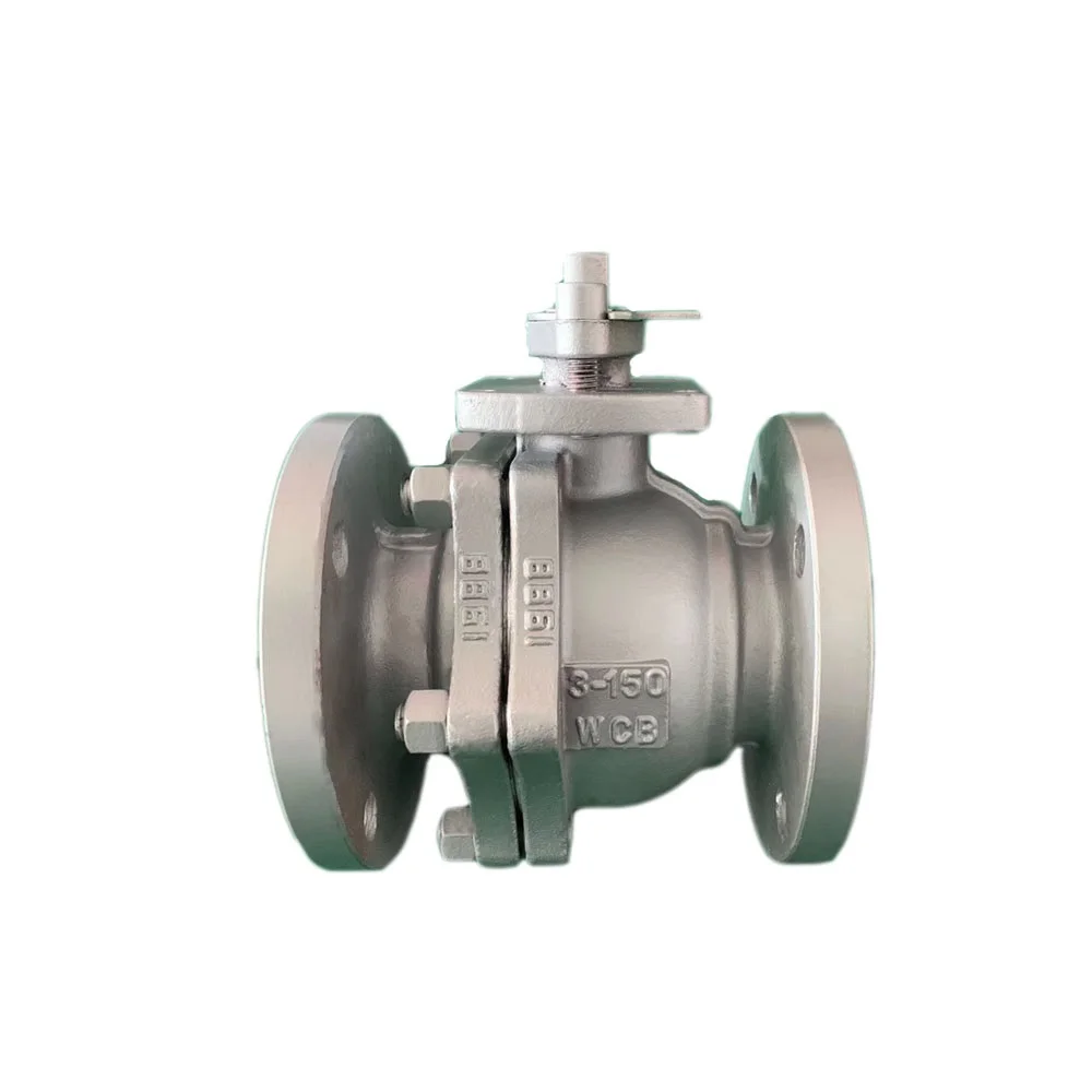Cast Steel Manual Handle Flange 2PC 3PC Stainless Steel Casting Floating WCB Ball Valve