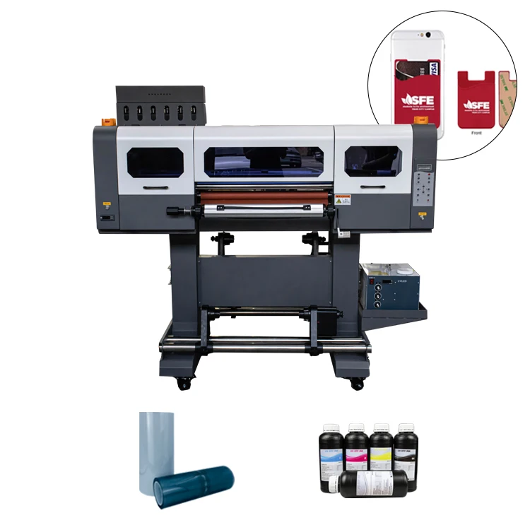 Crystal Label Transfer UV DTF Printer Roll to Roll 4 Printhead Cheapest Factory I3200 Logo Sticker Printing Machine 60cm AB Film