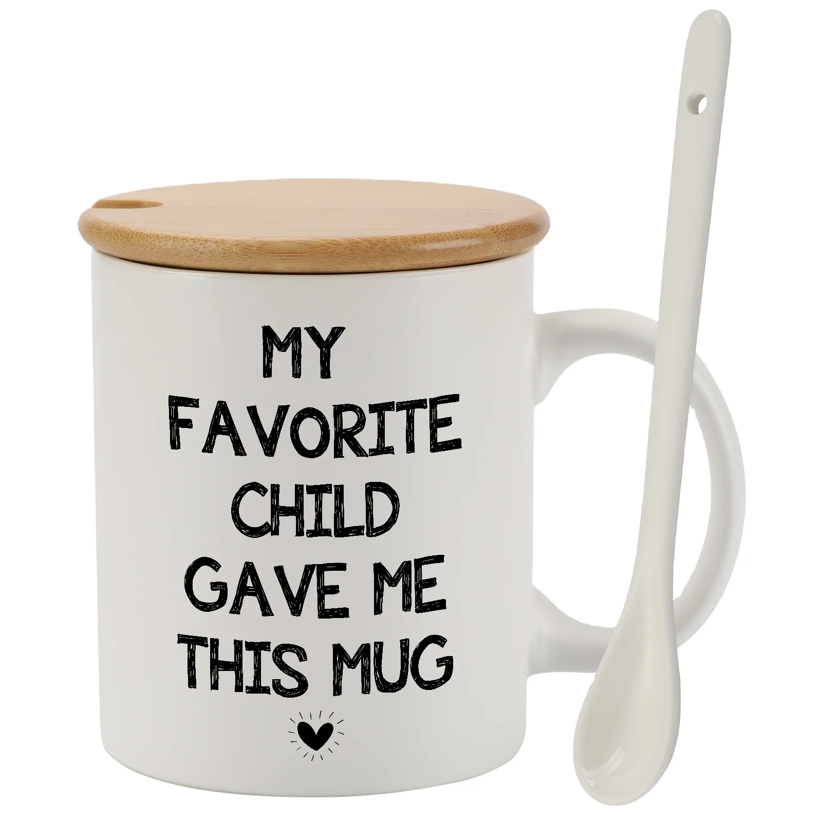 New product wholesale custom logo  11oz with spoon cover ceramic mug coffee sublimation beer cup with wooden lid