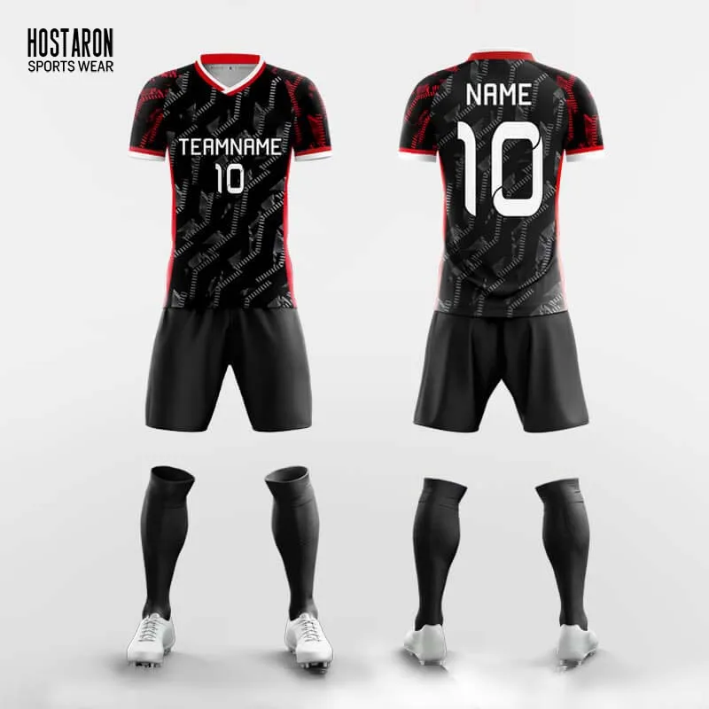 HOSTARON Wholesale Custom Adult New Design 100% Polyester Football Jersey Print Name Number Breathable Soccer Uniforms