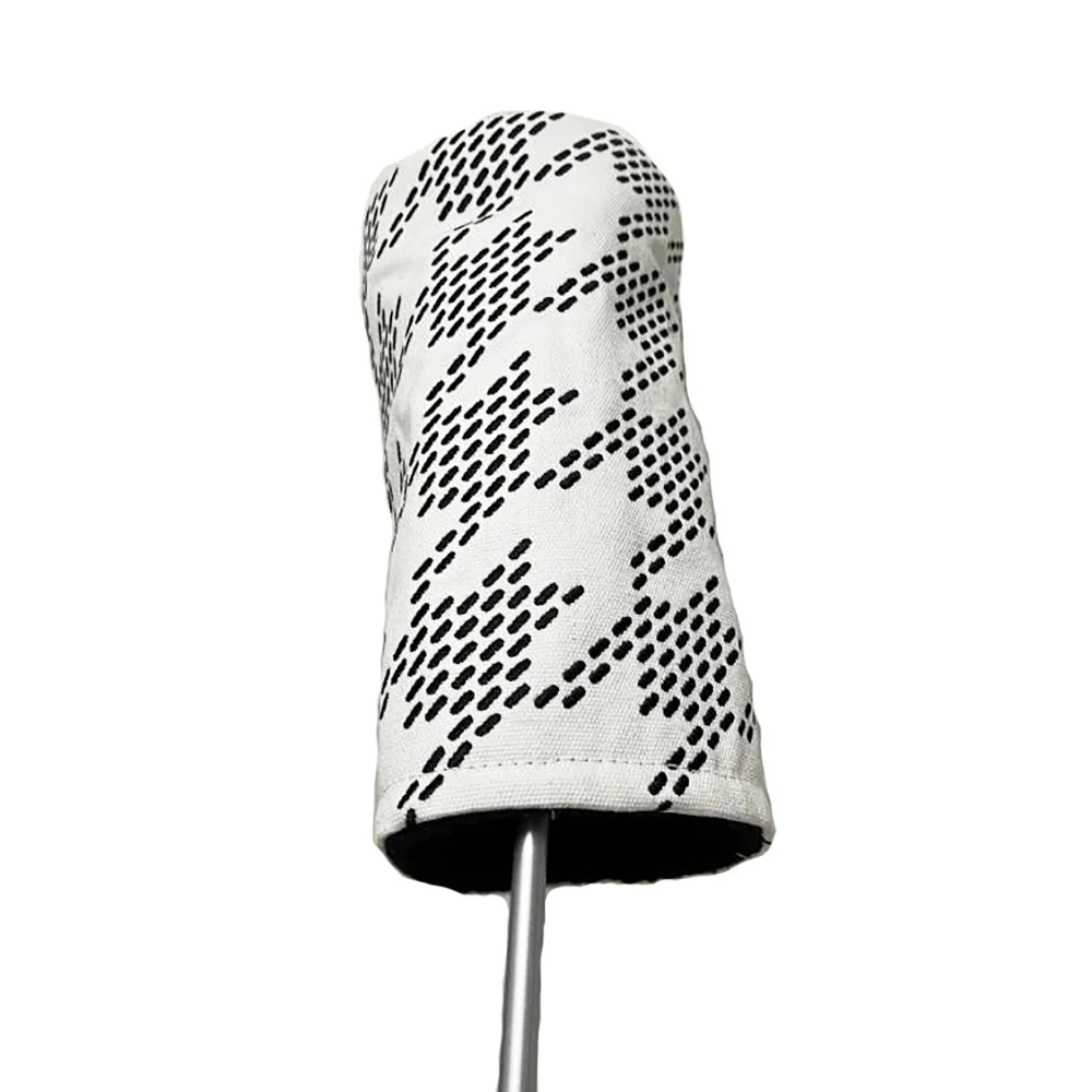 2024 OEM 10oz Natural Color Duck Canvas Houndstooth Stitch Pattern All Over Fit Up To 460 cc Golf Driver Club Head